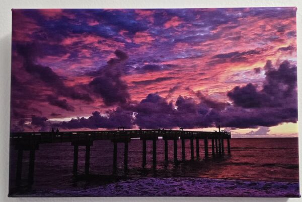 St Augustine Beach Pier Canvas Print 8″X12″