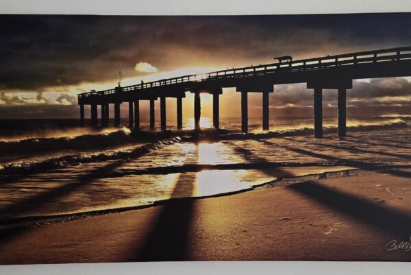 St Augustine Beach Pier 16″ x 30″- Signed – Free Shipping USA