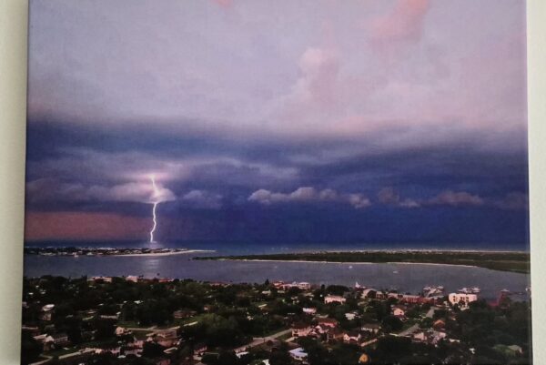 Lightning over Vilano Beach 12″ X 16″ Canvas Print